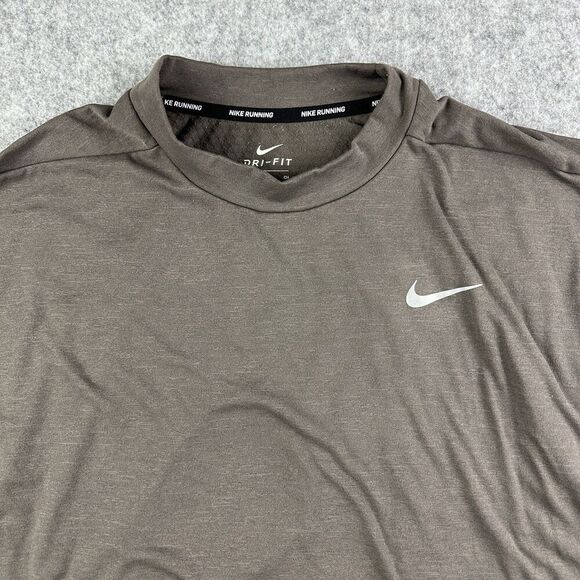 Nike Therma Sphere Element Running Top Womens S Brown Swoosh Athletic Thumbholes - Picture 8 of 14